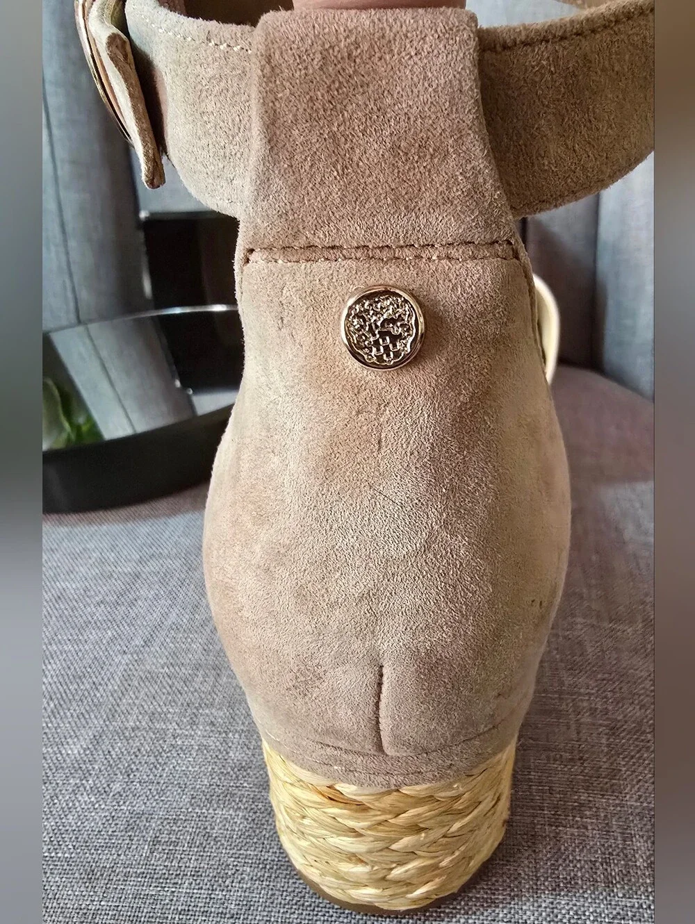 Vince Camuto Adjustable Tortilla Suede Espadrille Platform Sandals